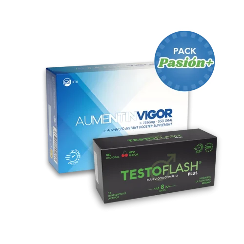 PACK PASIÓN PLUS Aumentin Vigor y Testoflash Plus